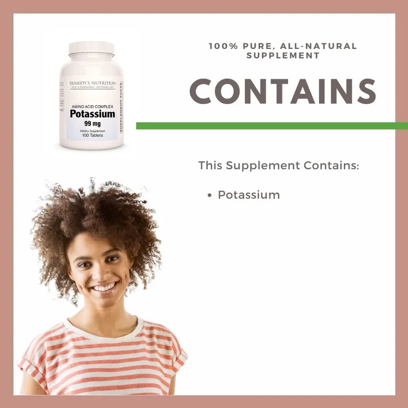 Comprimés de potassium 99 mg, 100 comprimés