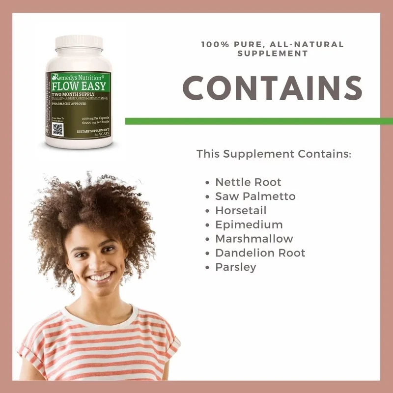 Flow Easy™ Contrôle de la vessie 1000 mg, 60 capsules végétaliennes