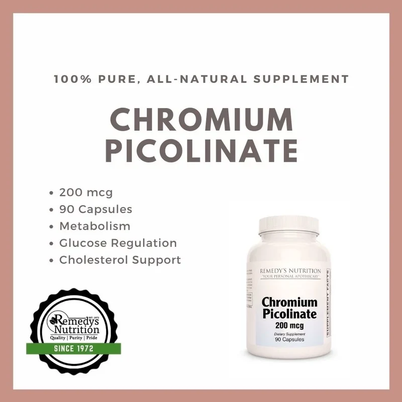 Picolinate de chrome 200 mcg, 90 gélules