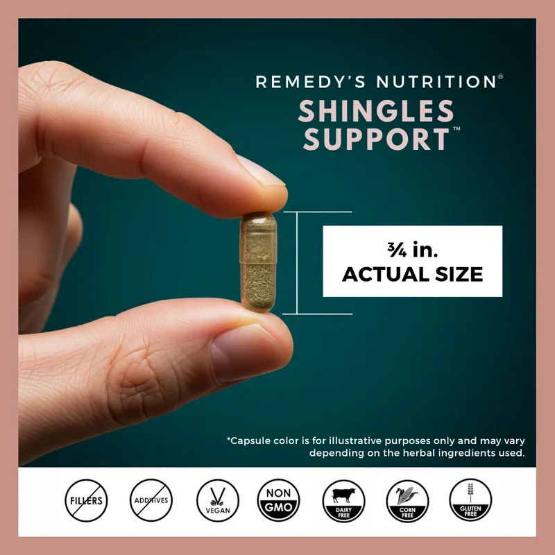 Shingles Support™ Vitamines pour le zona 1000 mg 60 capsules végétaliennes