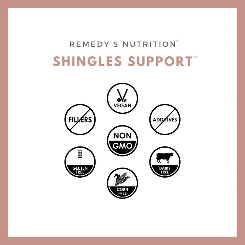 Shingles Support™ Vitamines pour le zona 1000 mg 60 capsules végétaliennes
