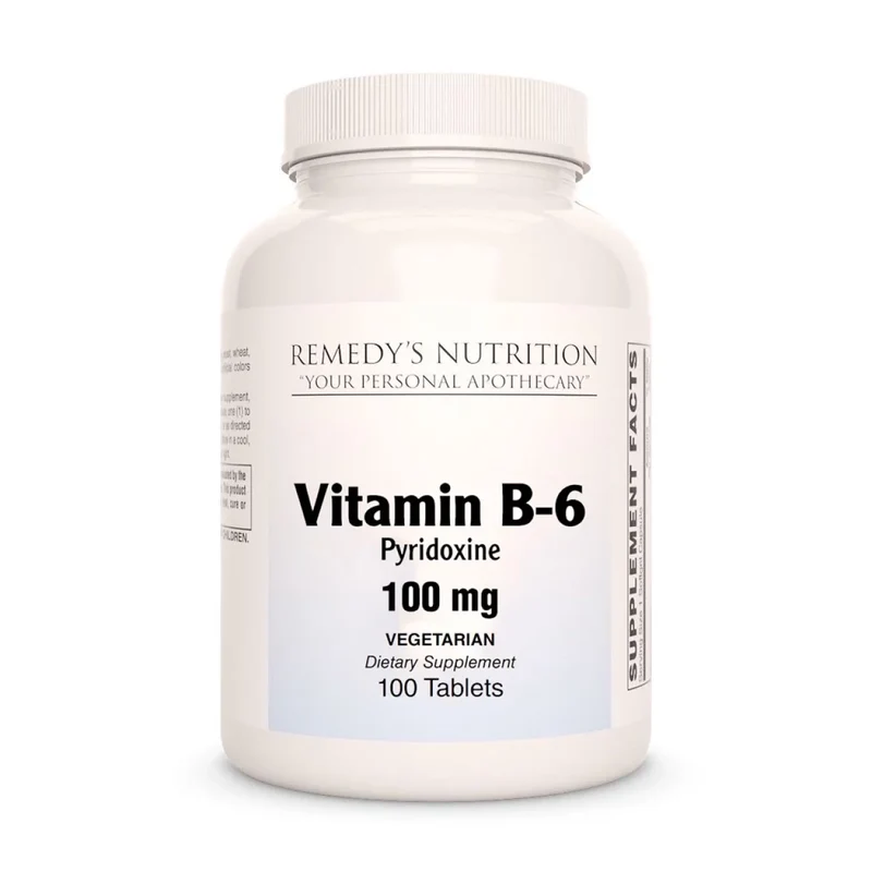 Vitamine B-6 (pyridoxine) | 100 mg, 100 comprimés