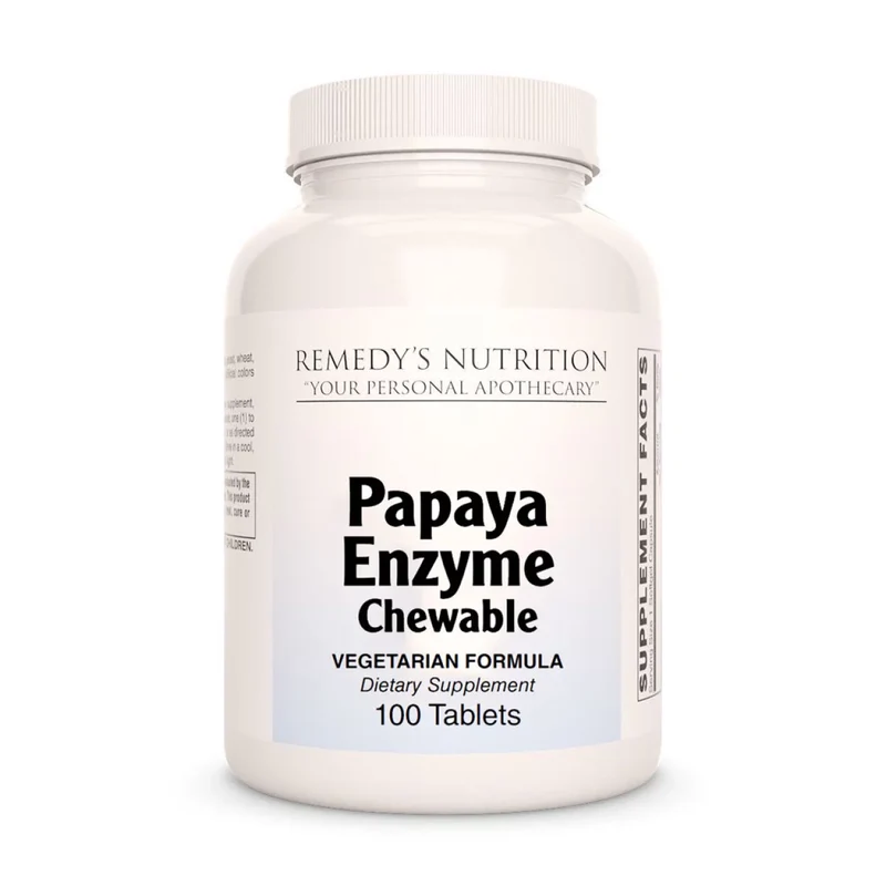 Complément alimentaire à croquer à base d'enzymes de papaye, 100 comprimés