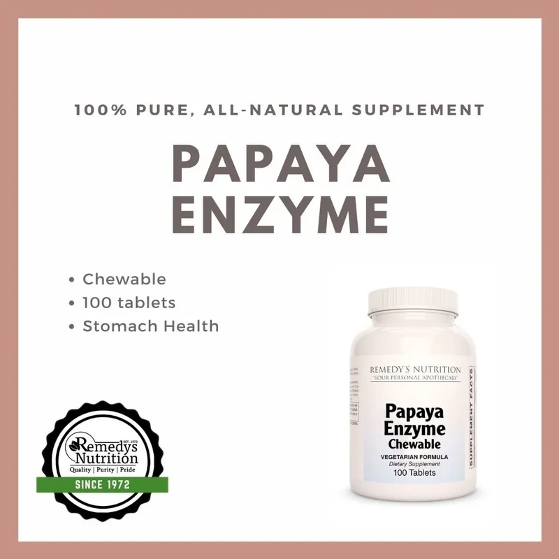 Complément alimentaire à croquer à base d'enzymes de papaye, 100 comprimés