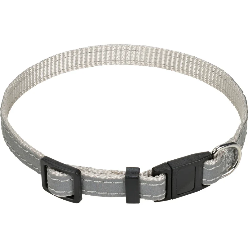 COLLIER CHAT REFLECHISSANT GRIS