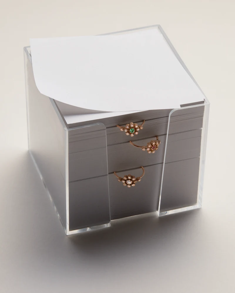 BAGUE BRUNE DIAMANTS