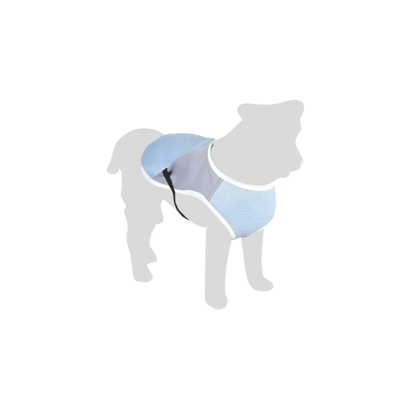 Manteau rafraîchissant bleu et gris