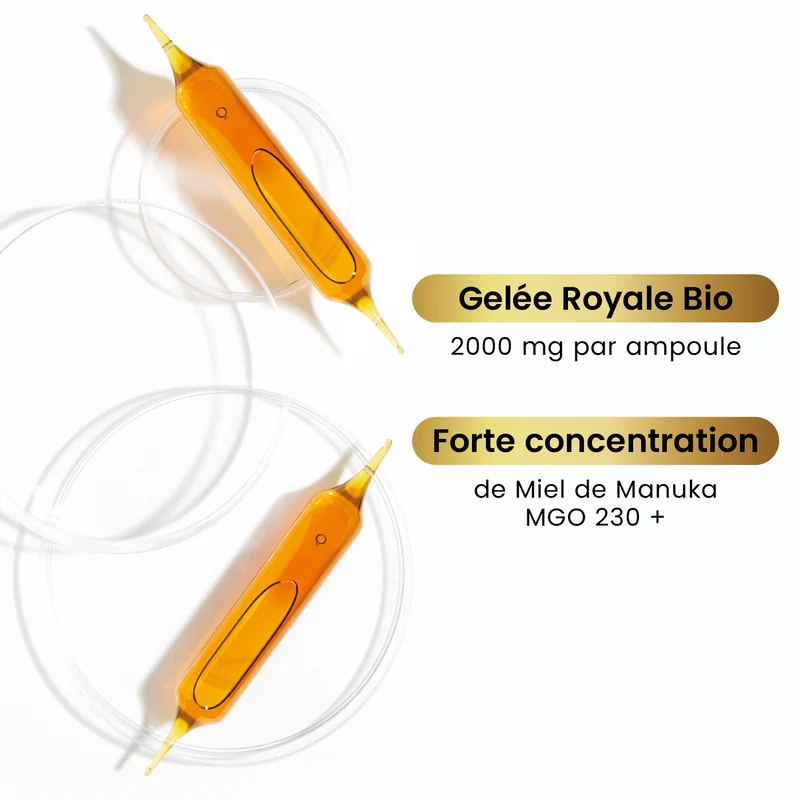 Gelée Royale 2000 au Miel de Manuka Bio - 20 ampoules