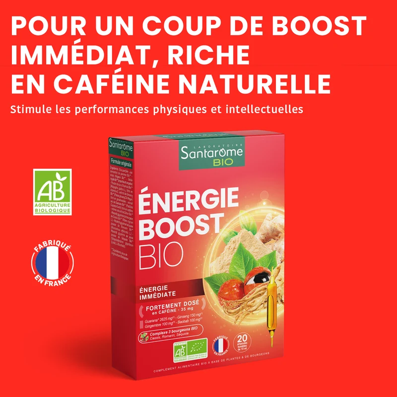 Énergie Boost Bio - 20 ampoules