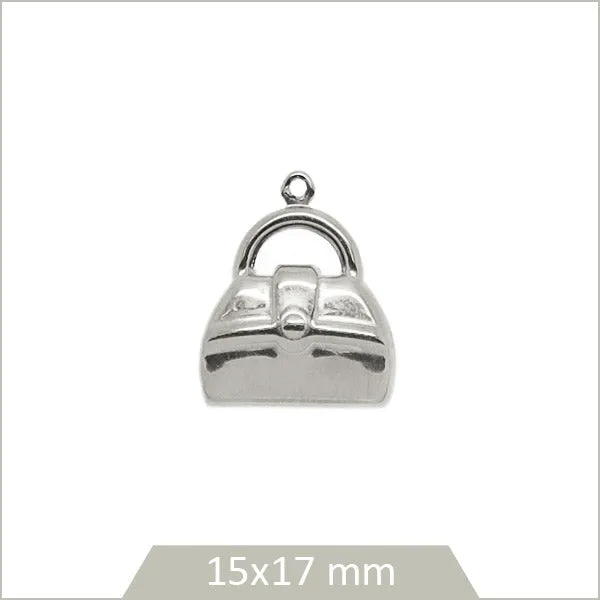 1 breloque sac à main en acier inoxydable 304