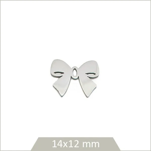 1 breloque noeud en acier inoxydable 304