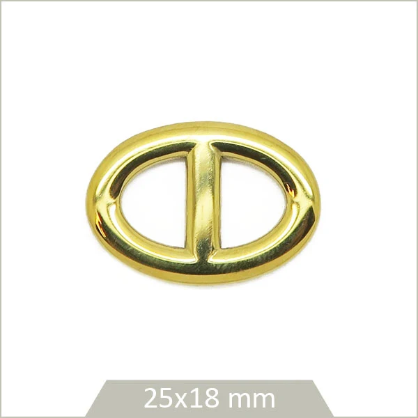1 connecteur maille marine en acier inoxydable 304 doré, 25x18 mm