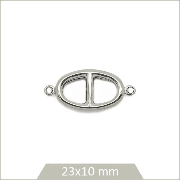 1 connecteur maille marine en acier inoxydable 304, 23x10 mm