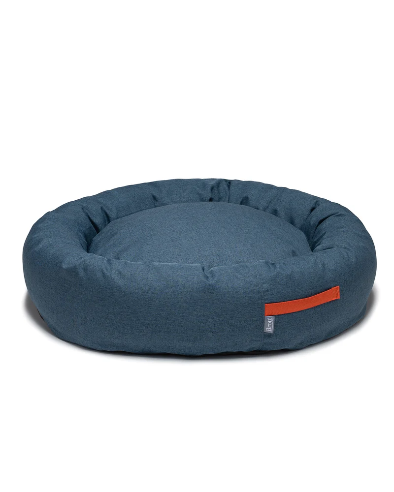 Cama redonda para perro azul intenso