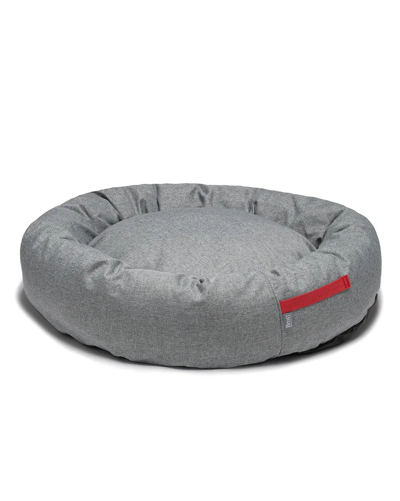 Cama redonda para perro gris