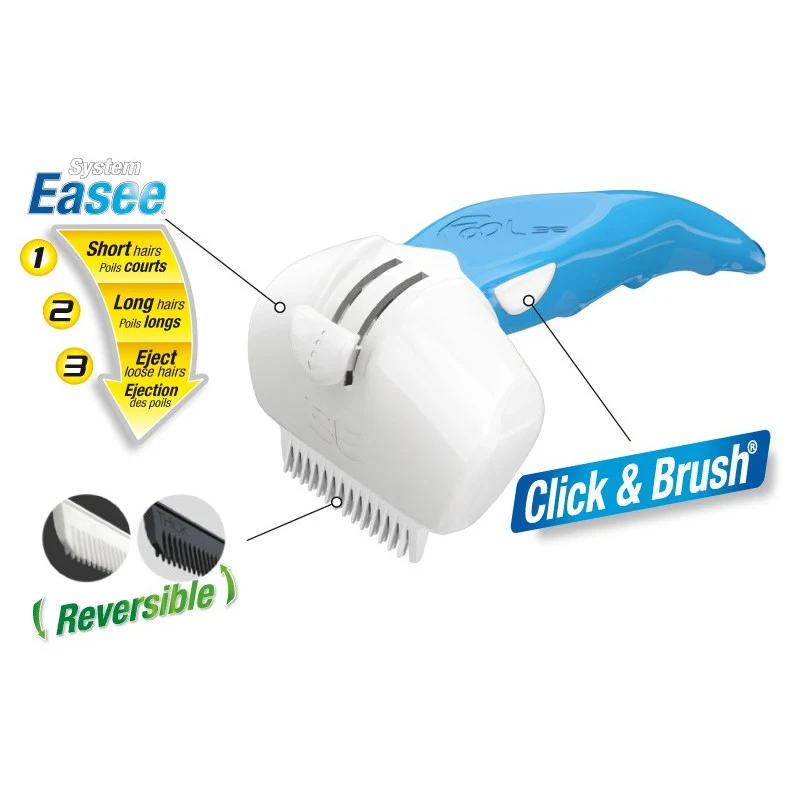 Brosse Foolee Easee Chien 1Taille: S 1Couleur: Bleu