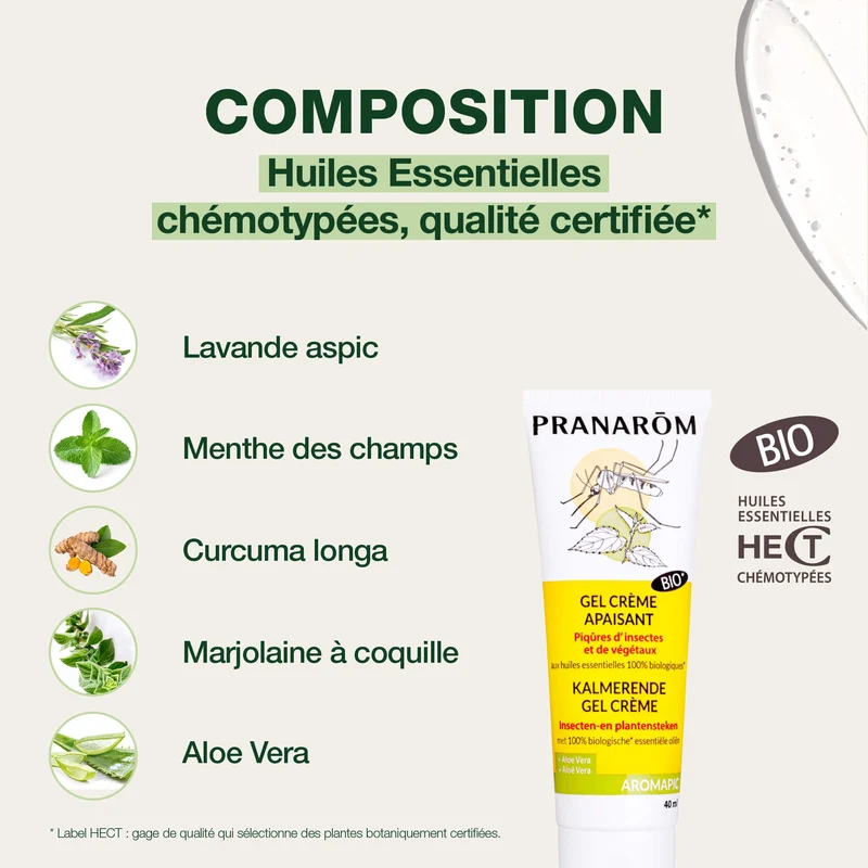 Gel crème apaisant piqûres - Bio
