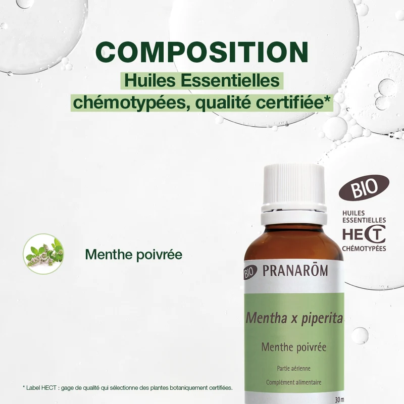 Huile Essentielle de Menthe poivrée - grand format - Bio