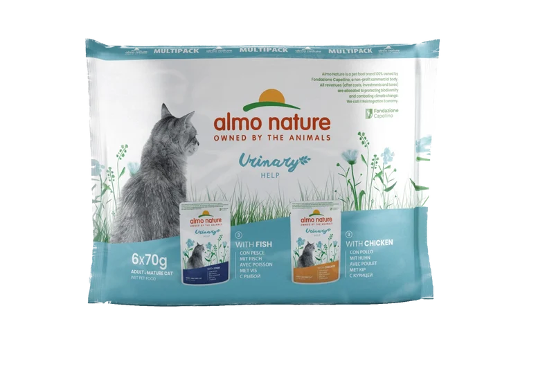 Pâtée pour chat - Urinary - Poisson et Poulet - Almo Nature - 6x70g