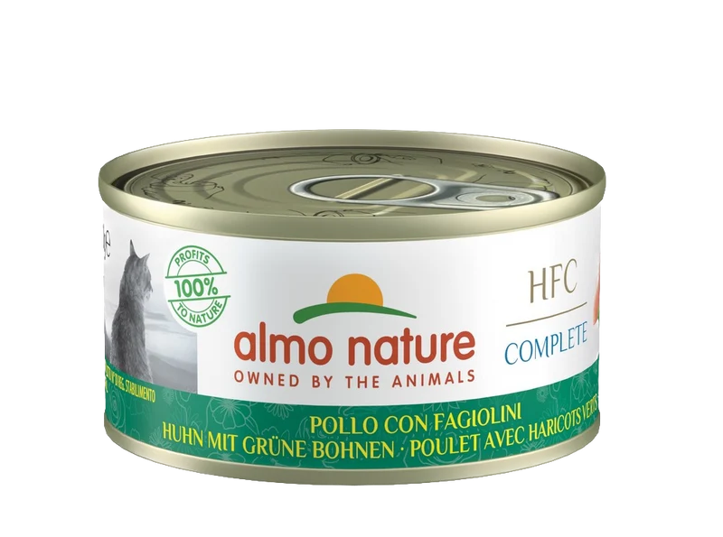 Pâtée pour chat - Complète HFC - Poulet et Haricots Verts - Almo Nature