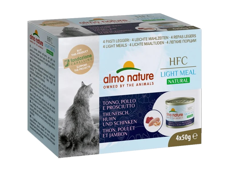 Pâtée pour chat en surpoids - Light Meal - Thon, Poulet, Jambon - Almo Nature