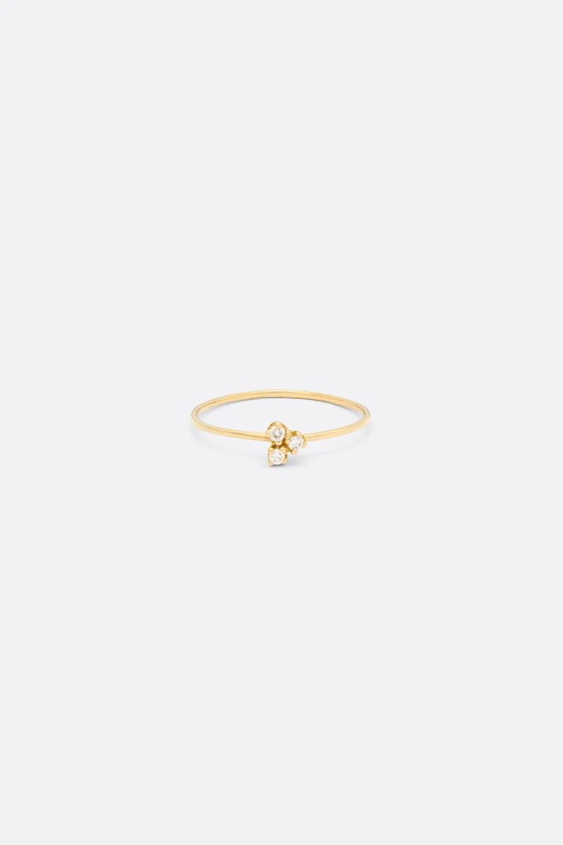 ANNEAU OLYMPE SERTIS TROIS DIAMANTS