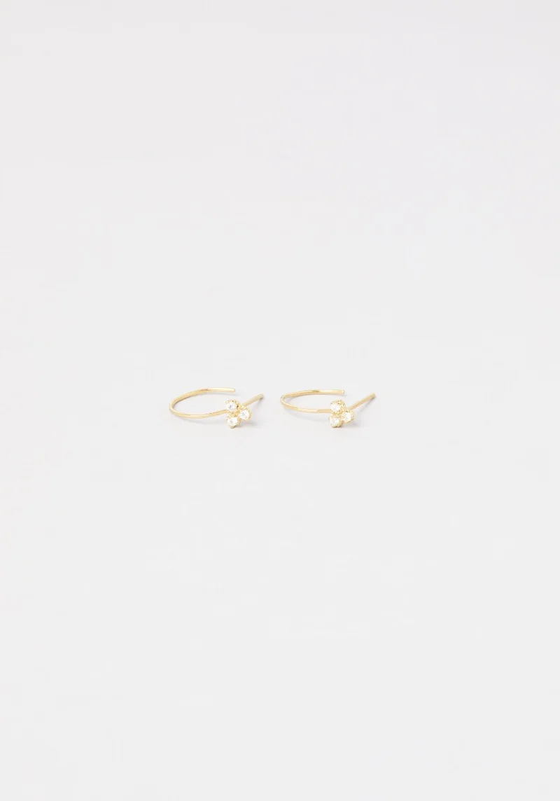 BOUCLES D'OREILLES OLYMPE, TROIS DIAMANTS