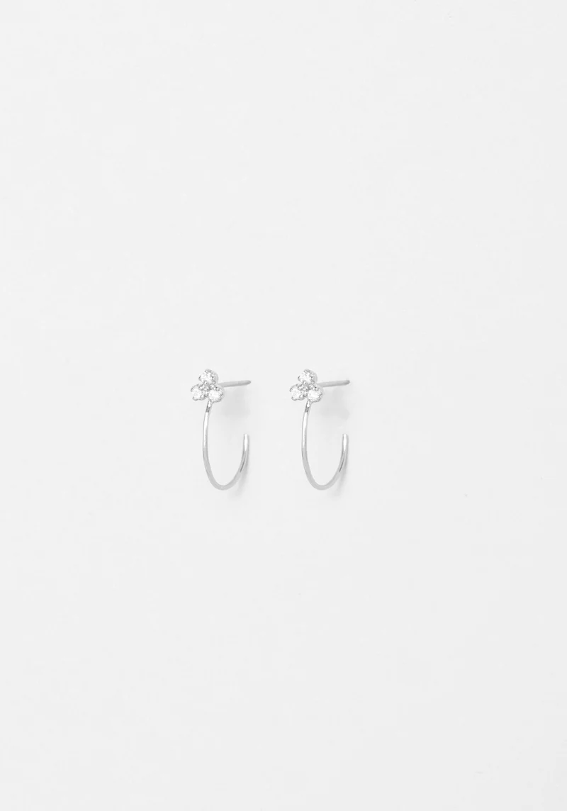 BOUCLES D'OREILLES OLYMPE, TROIS DIAMANTS