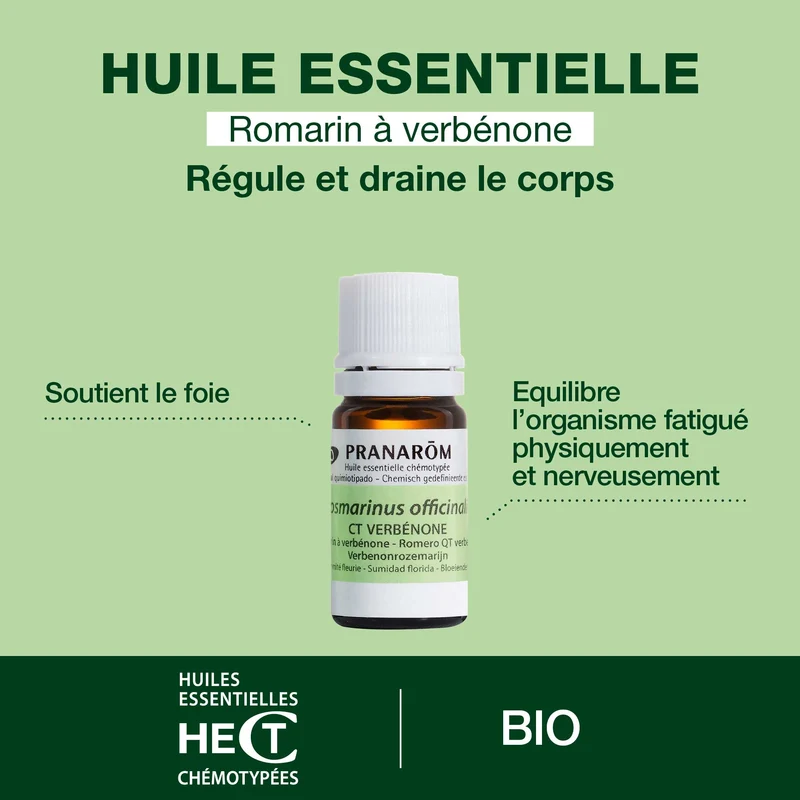 Huile Essentielle de Romarin à verbénone - Bio