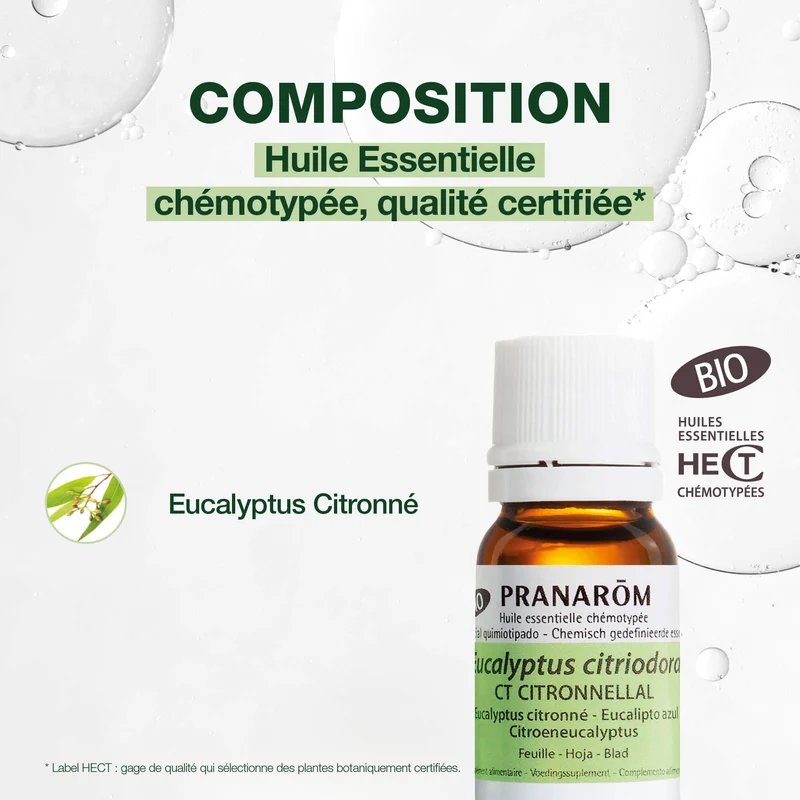 Huile Essentielle d'Eucalyptus citronné - Bio