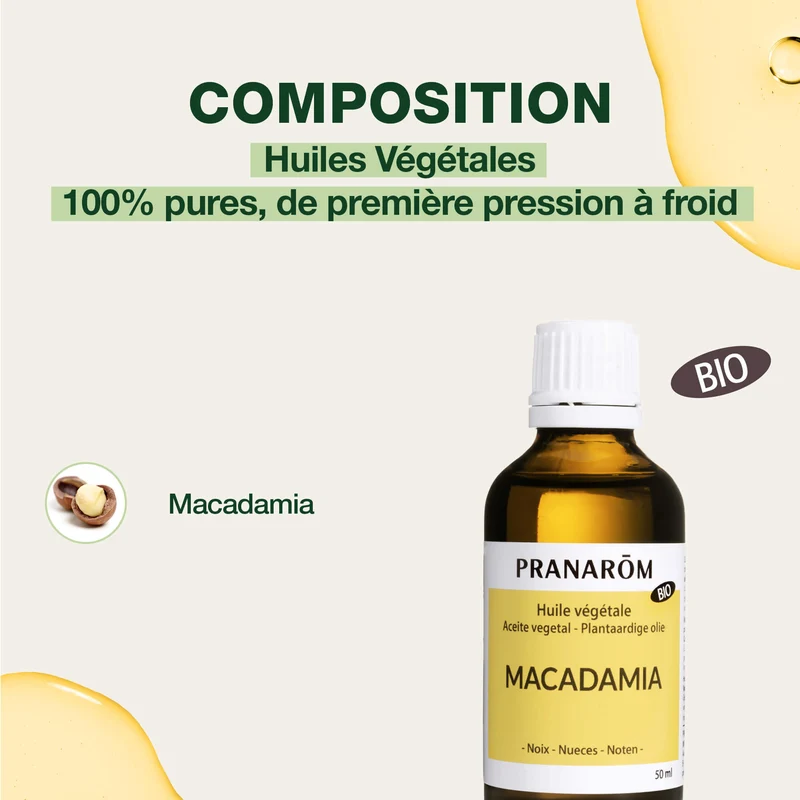 Huile Végétale de Macadamia - Bio