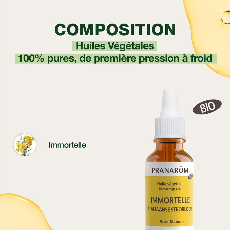 Huile Végétale d'Immortelle (Hélichryse) - Bio