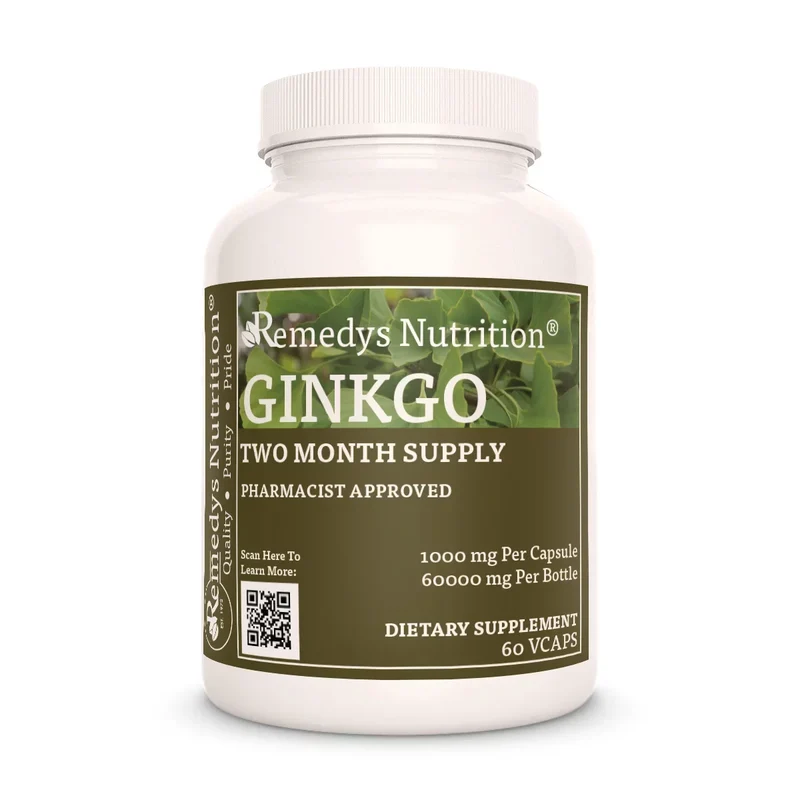 Ginkgo Biloba 1000 mg, 60 gélules végétaliennes