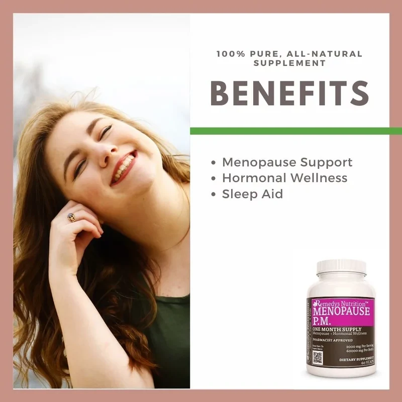 Vitamines Ménopause PM™ pour le bien-être hormonal 1000 60 mg, XNUMX capsules végétaliennes
