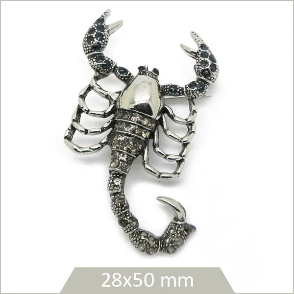 1 broche scorpion alliage argenté