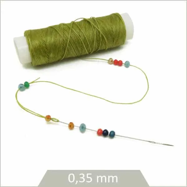 40 m de fil ciré synthétique pour bijouterie, gris