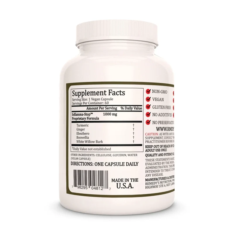 Inflamma-Stop™ 1000 mg, 60 capsules végétaliennes