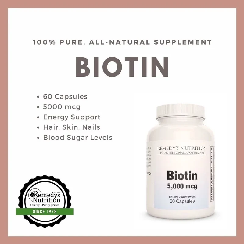 Biotine 5000 mcg, 60 capsules végétaliennes