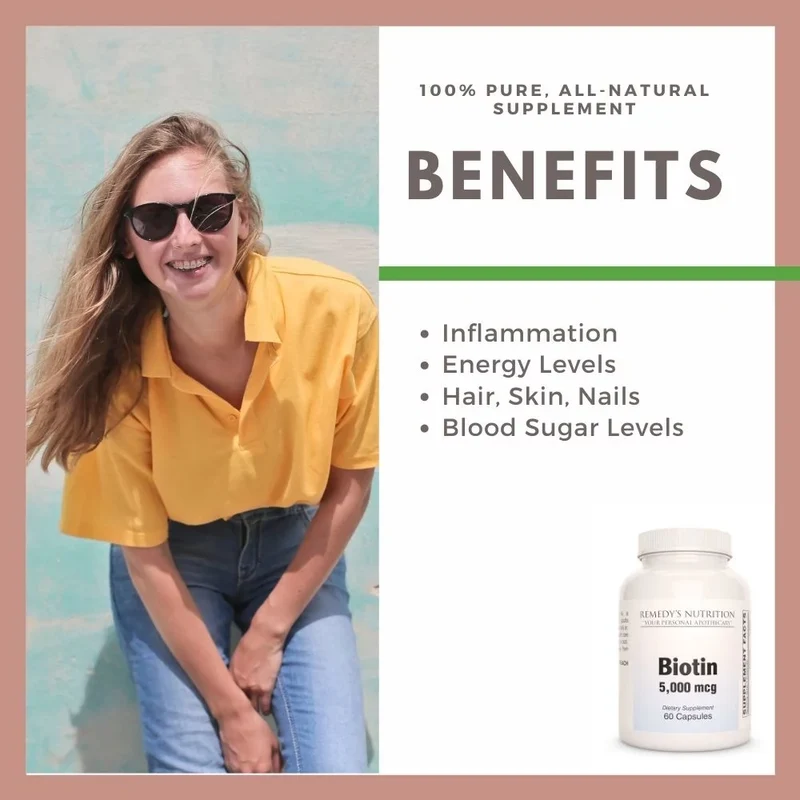 Biotine 5000 mcg, 60 capsules végétaliennes