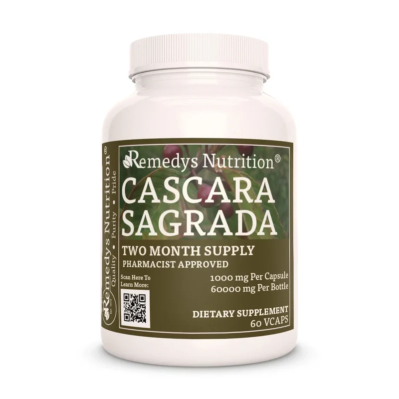 Cascara Sagrada 1000 mg, 60 gélules végétaliennes