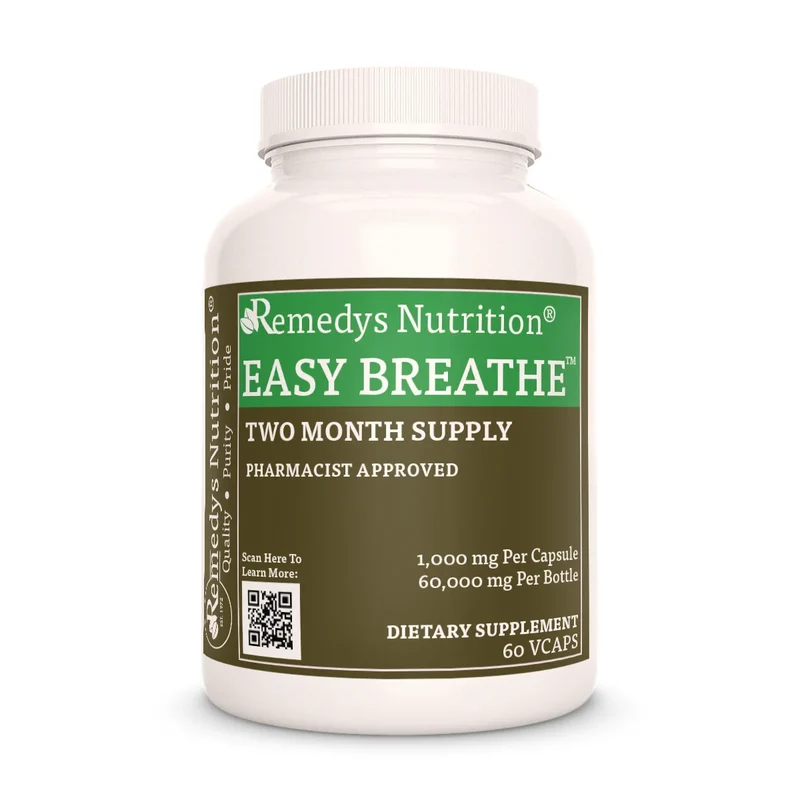 Vitamines Easy Breathe™ pour les poumons 1000 60 mg, XNUMX capsules végétaliennes