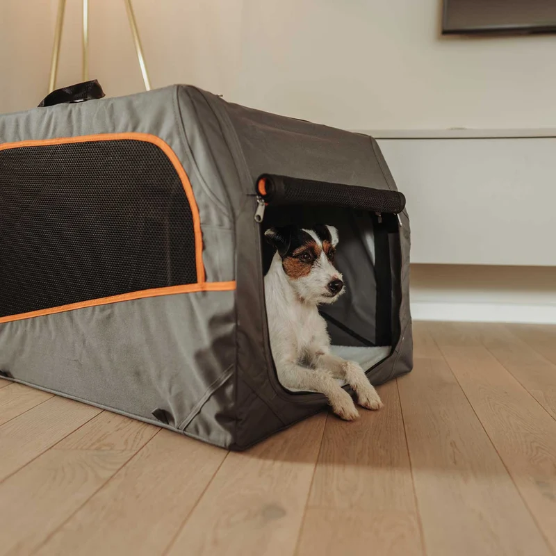 Faltbare Hundebox mit Aluminium-Gestell