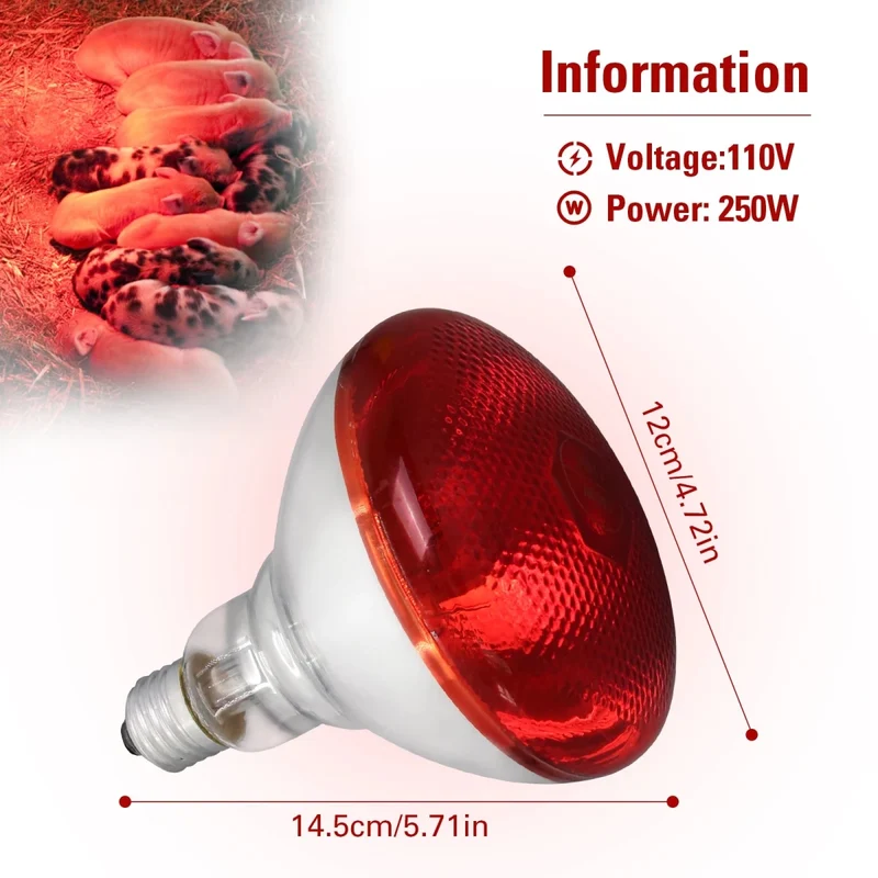 Lampe chauffante chiot 250w