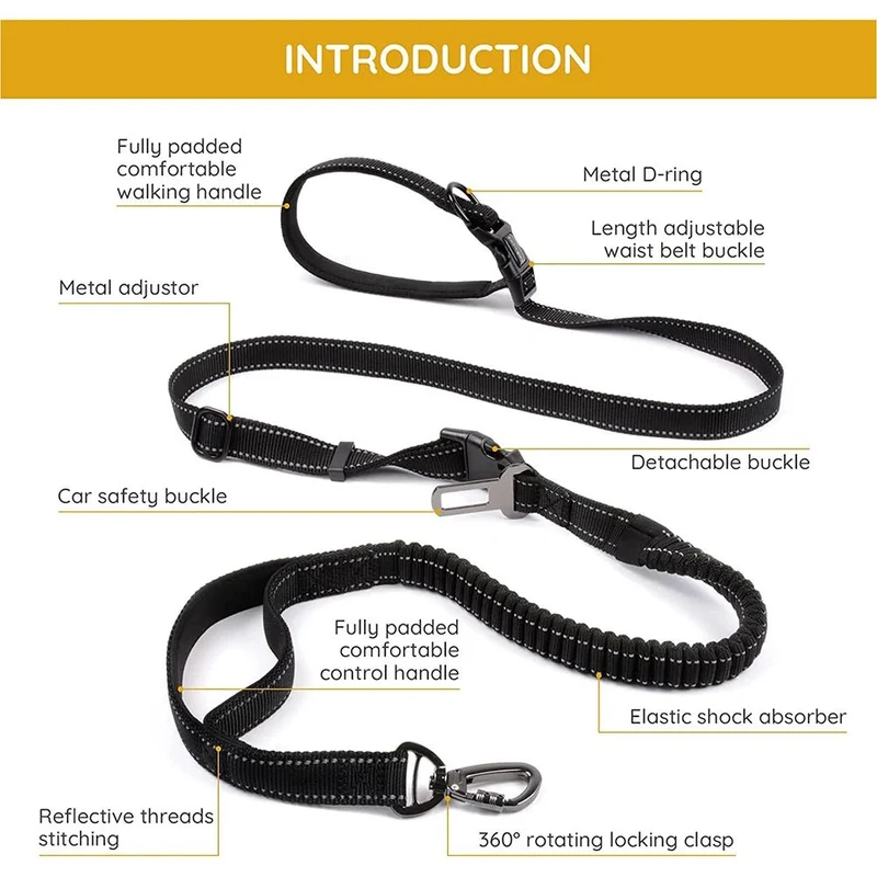 Laisse ceinture canicross