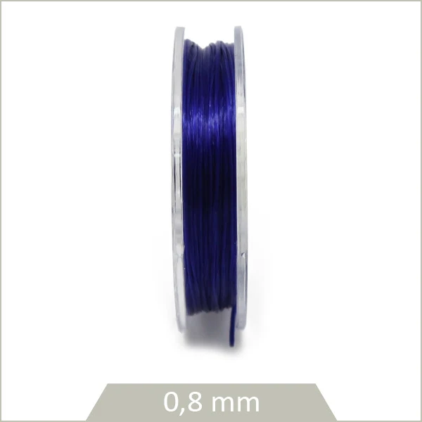 10 m de fil élastique 0,8 mm, bleu roi