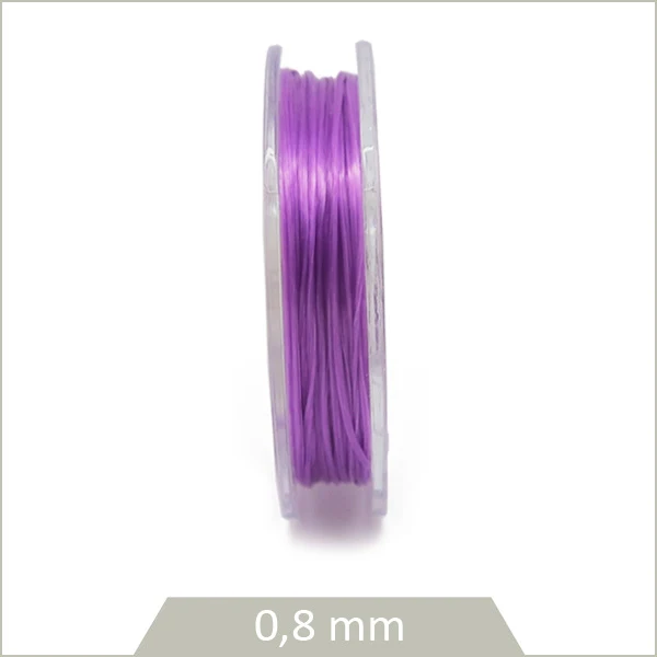 10 m de fil élastique 0,8 mm, violet