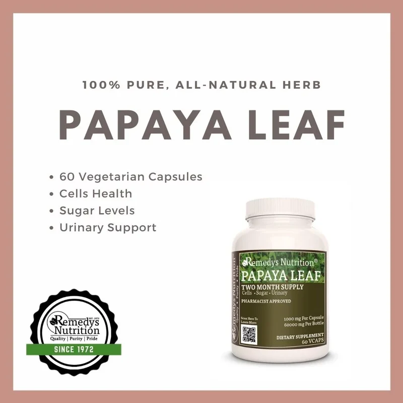 Feuille de papaye 1000 mg 60 capsules végétaliennes
