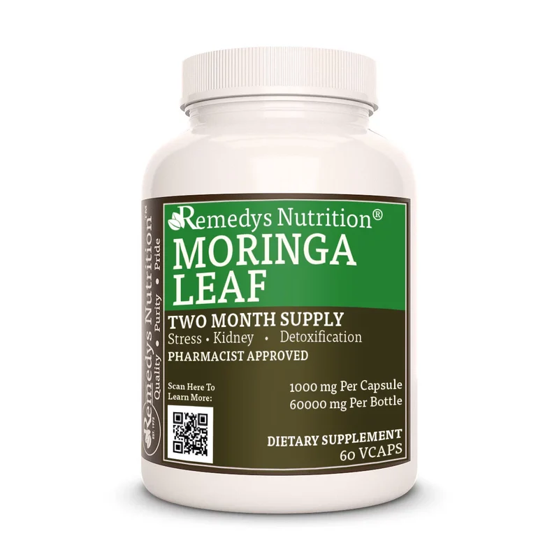 Feuille de Moringa 1000 mg, 60 capsules végétaliennes