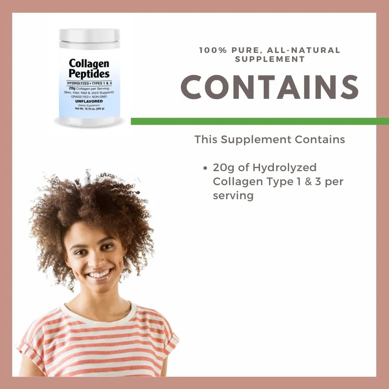 Supplément de peptides de collagène sans saveur