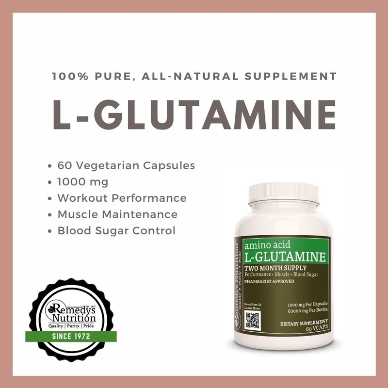 L-Glutamine 1000 mg 60 gélules végétaliennes